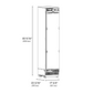 ZLINE Autograph 18" 8.6 cu. ft. Panel Ready Left Hinge Column Freezer with Graphite Gray Interior and Matte Black Accents, RBCFVLZ-18-MB