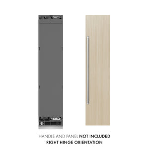 ZLINE 18" 8.6 cu. ft. Panel Ready Right Hinge Column Freezer with Graphite Gray Interior, RBCFVR-18