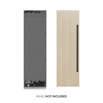 ZLINE Autograph 24" 12.4 cu. ft. Panel Ready Column Freezer with Graphite Gray Interior and Matte Black Accents, RBCFVZ-24-MB