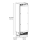 ZLINE 24" 12.5 cu. ft. Panel Ready Column Refrigerator with Graphite Gray Interior, RBCRV-24