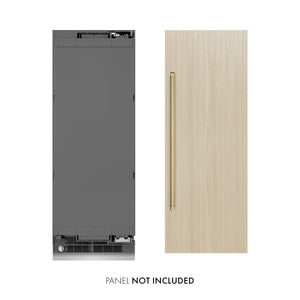 ZLINE Autograph 30" 16.7 cu. ft. Panel Ready Column Refrigerator with Graphite Gray Interior and Champagne Bronze Accents, RBCRVZ-30-CB