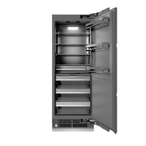 ZLINE 24" 12.5 cu. ft. Column Refrigerator in Stainless Steel with Graphite Gray Interior, RCRV-304-24
