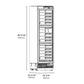 ZLINE 24" 12.4 cu. ft. Triple Zone 100 Bottle Panel Ready Column Wine Cooler, RBCWV-24