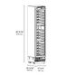 ZLINE 18" 9.0 cu. ft. Triple Zone 68 Bottle Panel Ready Left Hinge Column Wine Cooler, RBCWVL-18