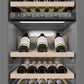 ZLINE Autograph 18" 9.0 cu. ft. Triple Zone 68 Bottle Panel Ready Left Hinge Column Wine Cooler with Matte Black Accents, RBCWVLZ-18-MB