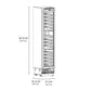 ZLINE Autograph 18" 9.0 cu. ft. Triple Zone 68 Bottle Panel Ready Left Hinge Column Wine Cooler with Matte Black Accents, RBCWVLZ-18-MB