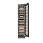 ZLINE Autograph 18" 9.0 cu. ft. Triple Zone 68 Bottle Panel Ready Right Hinge Column Wine Cooler with Matte Black Accents, RBCWVRZ-18-MB