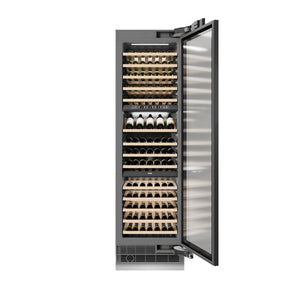 ZLINE Autograph 24" 12.4 cu. ft. Triple Zone 100 Bottle Panel Ready Column Wine Cooler with Champagne Bronze Accents, RBCWVZ-24-CB