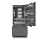 ZLINE 36" 19.8 cu. ft. Panel Ready Built-In Bottom Freezer Refrigerator with Water Dispenser and Ice Maker with Graphite Gray Interior, GRBIT-36