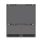 ZLINE Autograph 72" 39.6 cu. ft. Panel Ready French Door Built-In Bottom Freezer Refrigerator with Water Dispensers and Ice Makers with Graphite Gray Interior and Champagne Bronze Accents, GRBITZ-72-CB