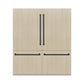 ZLINE Autograph 72" 39.6 cu. ft. Panel Ready French Door Built-In Bottom Freezer Refrigerator with Water Dispensers and Ice Makers with Graphite Gray Interior and Matte Black Accents, GRBITZ-72-MB