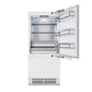 ZLINE Autograph 36" 19.8 cu. ft. Panel Ready Built-In Bottom Freezer Refrigerator with Water Dispenser and Ice Maker with Champagne Bronze Accents, RBITZ-36-CB