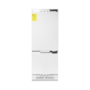 ZLINE 30 In. 16.1 cu. ft. Panel Ready Built-In 2-Door Bottom Freezer Refrigerator with Internal Water and Ice Dispenser, RBIV-30