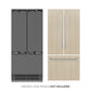 ZLINE 36" 19.6 cu. ft. Panel Ready French Door Built-In Bottom Freezer Refrigerator with Water Dispenser and Ice Maker with Stainless Steel Interior, SRBIV-36