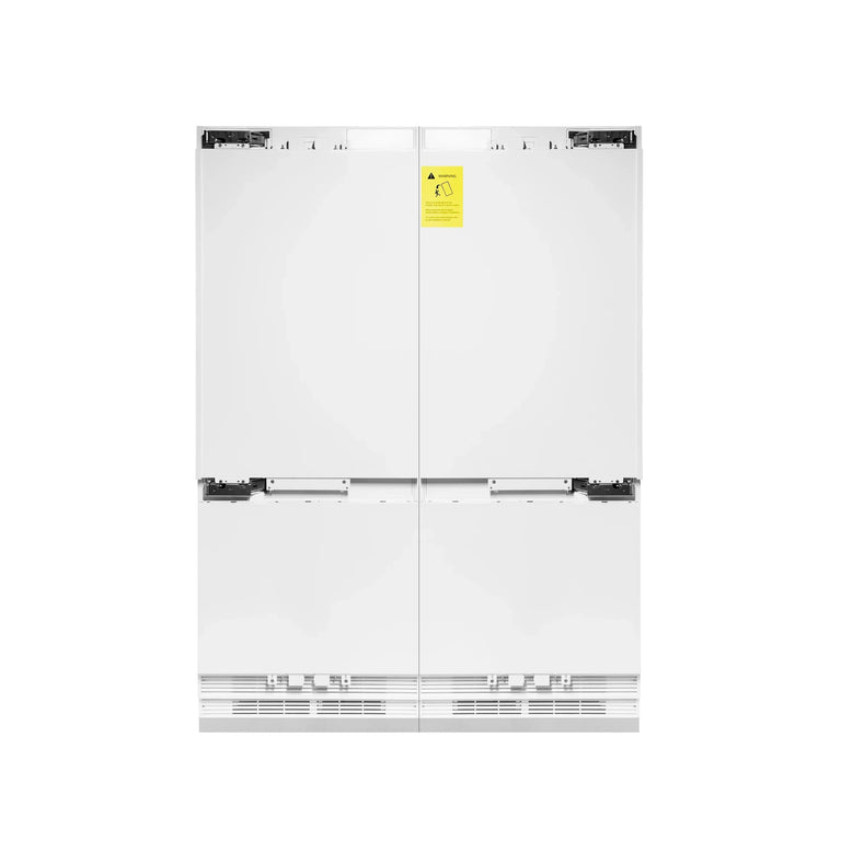 ZLINE 60 In. 32.2 cu. Ft. Panel Ready Built-In 4-Door French Door Refrigerator with Stainless Steel Handles, RBIV-60-SS
