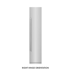 ZLINE 18" 8.6 cu. ft. Right Hinge Column Freezer in Stainless Steel with Graphite Gray Interior, RCFVR-304-18