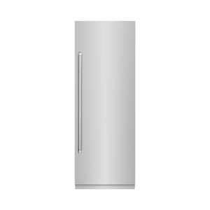 ZLINE 30" 16.7 cu. ft. Column Refrigerator in Stainless Steel with Graphite Gray Interior, RCRV-304-30