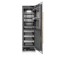 ZLINE Autograph 24" 12.5 cu. ft. Column Refrigerator in Stainless Steel with Graphite Gray Interior and Polished Gold Accents, RCRVZ-30424-G