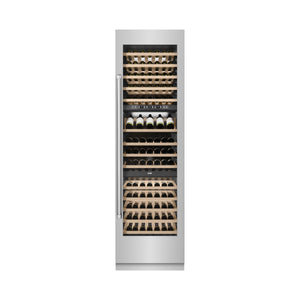 ZLINE 24" 12.4 cu. ft. Triple Zone 100 Bottle Column Wine Cooler in Stainless Steel, RCWV-304-24