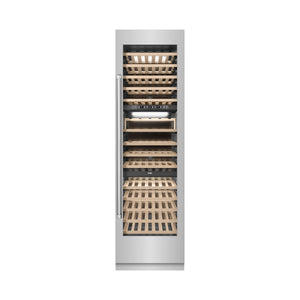 ZLINE 24" 12.4 cu. ft. Triple Zone 100 Bottle Column Wine Cooler in Stainless Steel, RCWV-304-24