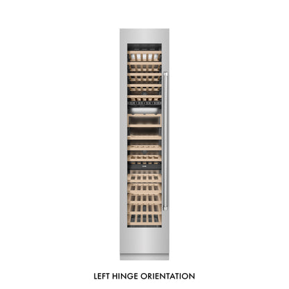 ZLINE 18" 9.0 cu. ft. Triple Zone 68 Bottle Left Hinge Column Wine Cooler in Stainless Steel, RCWVL-304-18