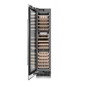ZLINE 18" 9.0 cu. ft. Triple Zone 68 Bottle Left Hinge Column Wine Cooler in Stainless Steel, RCWVL-304-18