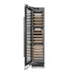 ZLINE Autograph 18" 9.0 cu. ft. Triple Zone 68 Bottle Left Hinge Column Wine Cooler in Stainless Steel with Matte Black Accents, RCWVLZ-30418-MB