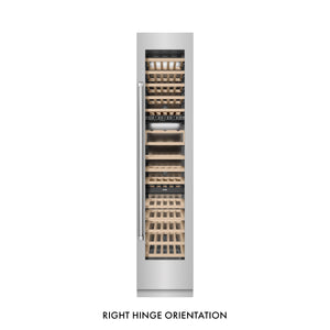ZLINE 18" 9.0 cu. ft. Triple Zone 68 Bottle Right Hinge Column Wine Cooler in Stainless Steel, RCWVR-304-18
