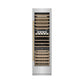 ZLINE Autograph 24" 12.4 cu. ft. Triple Zone 100 Bottle Column Wine Cooler in Stainless Steel and Champagne Bronze Accents, RCWVZ-304-24-CB
