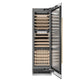 ZLINE Autograph 24" 12.4 cu. ft. Triple Zone 100 Bottle Column Wine Cooler in Stainless Steel and Champagne Bronze Accents, RCWVZ-304-24-CB