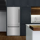 ZLINE Autograph 36" 19.8 cu. ft. Built-In Bottom Freezer Refrigerator with Water Dispenser and Ice Maker in Stainless Steel with Graphite Gray Interior and Matte Black Accents, GRBITZ-304-36MB