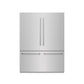 ZLINE 60" 32.2 cu. ft. French Door Built-In Bottom Freezer Refrigerator with Water Dispensers and Ice Makers in Stainless Steel with Graphite Gray Interior, GRBIV-304-60