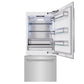 ZLINE 36" 19.8 cu. ft. Built-In Bottom Freezer Refrigerator with Water Dispenser and Ice Maker in Stainless Steel, RBIT-304-36