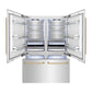 ZLINE Autograph 60" 32.2 cu. ft. Refrigerator with Internal Water and Ice Dispenser in Stainless Steel and Bronze Accents