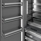 ZLINE 18" 8.6 cu. ft. Left Hinge Column Freezer in White Matte with Graphite Gray Interior, RCFVL-WM-18