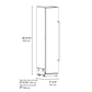 ZLINE 18" 8.6 cu. ft. Left Hinge Column Freezer in White Matte with Graphite Gray Interior, RCFVL-WM-18