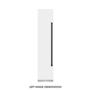 ZLINE Autograph 18" 8.6 cu. ft. Left Hinge Column Freezer in White Matte with Graphite Gray Interior and Matte Black Accents, RCFVLZ-WM-18-MB