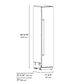 ZLINE 18" 8.6 cu. ft. Right Hinge Column Freezer in White Matte with Graphite Gray Interior, RCFVR-WM-18