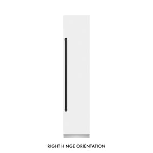 ZLINE Autograph 18" 8.6 cu. ft. Right Hinge Column Freezer in White Matte with Graphite Gray Interior and Matte Black Accents, RCFVRZ-WM-18-MB