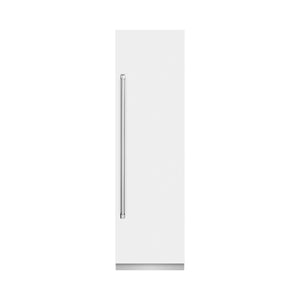 ZLINE 24" 12.5 cu. ft. Column Refrigerator in White Matte with Graphite Gray Interior, RCRV-WM-24