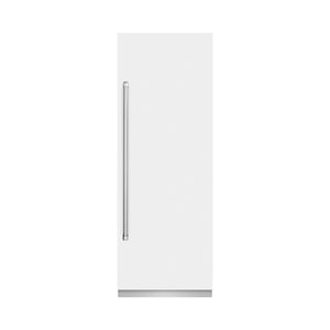 ZLINE 30" 16.7 cu. ft. Column Refrigerator in White Matte with Graphite Gray Interior, RCRV-WM-30