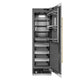 ZLINE Autograph 24" 12.5 cu. ft. Column Refrigerator in White Matte with Graphite Gray Interior and Champagne Bronze Accents, RCRVZ-WM-24-CB