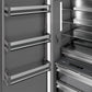 ZLINE Autograph 24" 12.5 cu. ft. Column Refrigerator in White Matte with Graphite Gray Interior and Polished Gold Accents, RCRVZ-WM-24-G