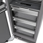 ZLINE Autograph 24" 12.5 cu. ft. Column Refrigerator in White Matte with Graphite Gray Interior and Polished Gold Accents, RCRVZ-WM-24-G
