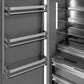ZLINE Autograph 30" 16.7 cu. ft. Column Refrigerator in White Matte with Graphite Gray Interior and Polished Gold Accents, RCRVZ-WM-30-G