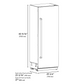 ZLINE Autograph 30" 16.7 cu. ft. Column Refrigerator in White Matte with Graphite Gray Interior and Polished Gold Accents, RCRVZ-WM-30-G