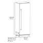 ZLINE Autograph 30" 16.7 cu. ft. Column Refrigerator in White Matte with Graphite Gray Interior and Matte Black Accents, RCRVZ-WM-30-MB