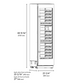 ZLINE 24" 12.4 cu. ft. Triple Zone 100 Bottle Column Wine Cooler in White Matte, RCWV-WM-24