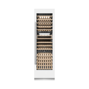 ZLINE 24" 12.4 cu. ft. Triple Zone 100 Bottle Column Wine Cooler in White Matte, RCWV-WM-24