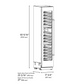 ZLINE 18" 9.0 cu. ft. Triple Zone 68 Bottle Left Hinge Column Wine Cooler in White Matte, RCWVL-WM-18
